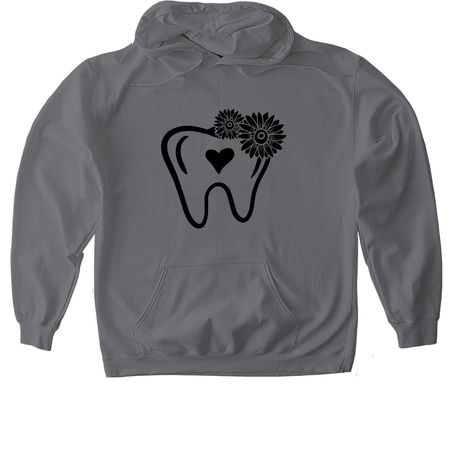 Blooming Smiles: Supporting MDHA, a Charcoal Gildan Softstyle Pullover Hoodie
