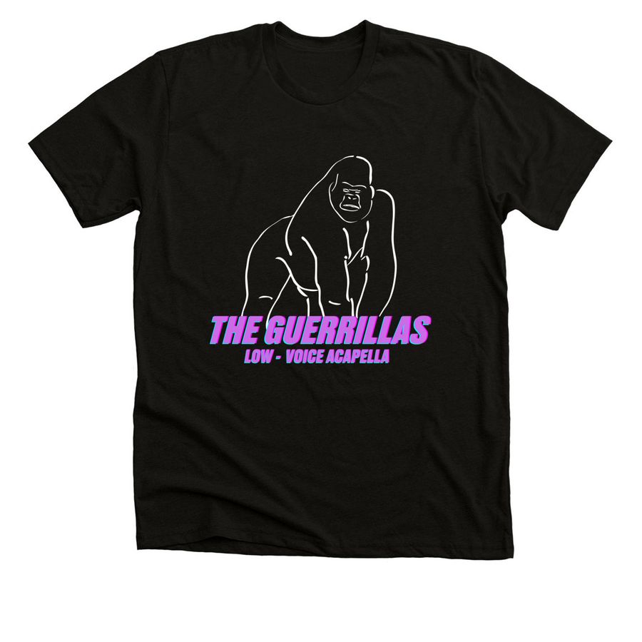 The Guerrillas Classic Tee - Jaiden, a Solid Black Blend Premium Unisex Tee