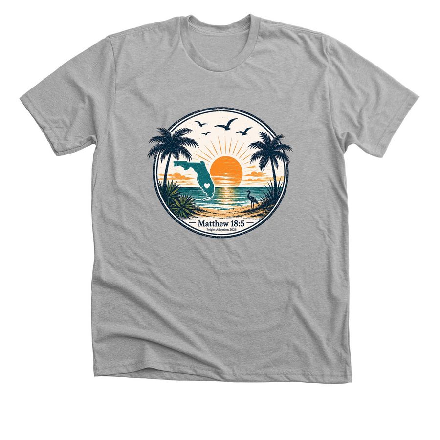 Solid Design Peight Adoption 2026, a Athletic Heather Premium Unisex Tee