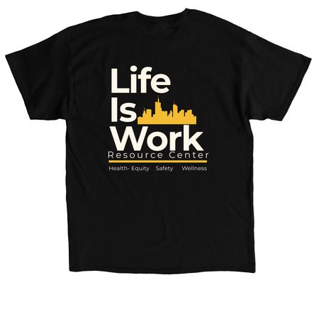 The "T" Comes First..., a Black Classic Unisex Tee (back-view)