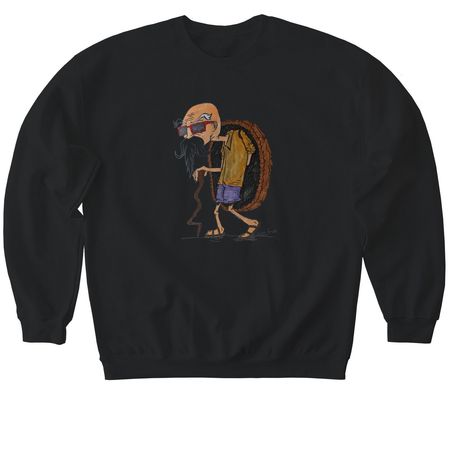 Turtle Hermit.&nbsp;, a Black Softstyle Crewneck Sweatshirt