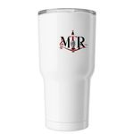 MTR StageLab Tumblr, a White Insulated Tumbler (back-view)