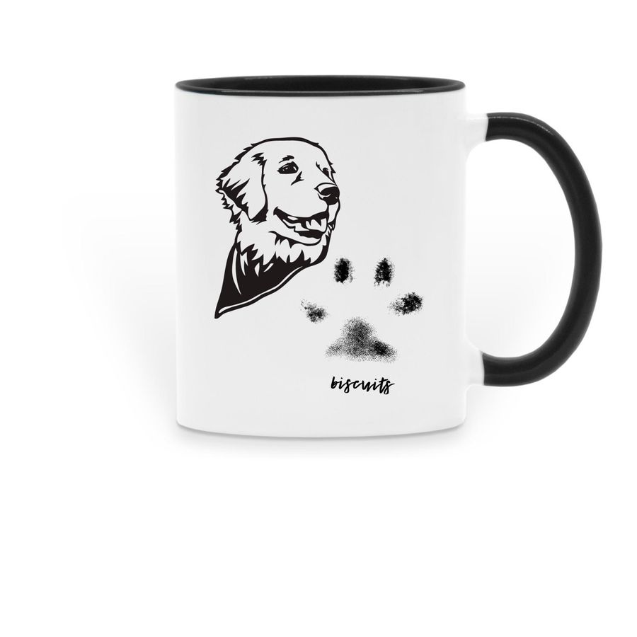 Helping Biscuits Mug, a Black Two-Tone Ceramic Mug