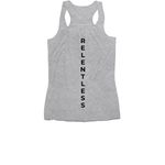 Black Letter Tanks, a Athletic Heather Women's Racerback (back-view)