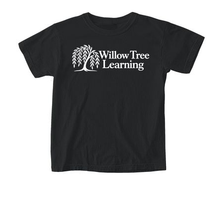 Willow Tree Learning, a Black Comfort Colors Youth Tee