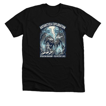 Operation HighJumpUFO, a Solid Black Blend Premium Unisex Tee
