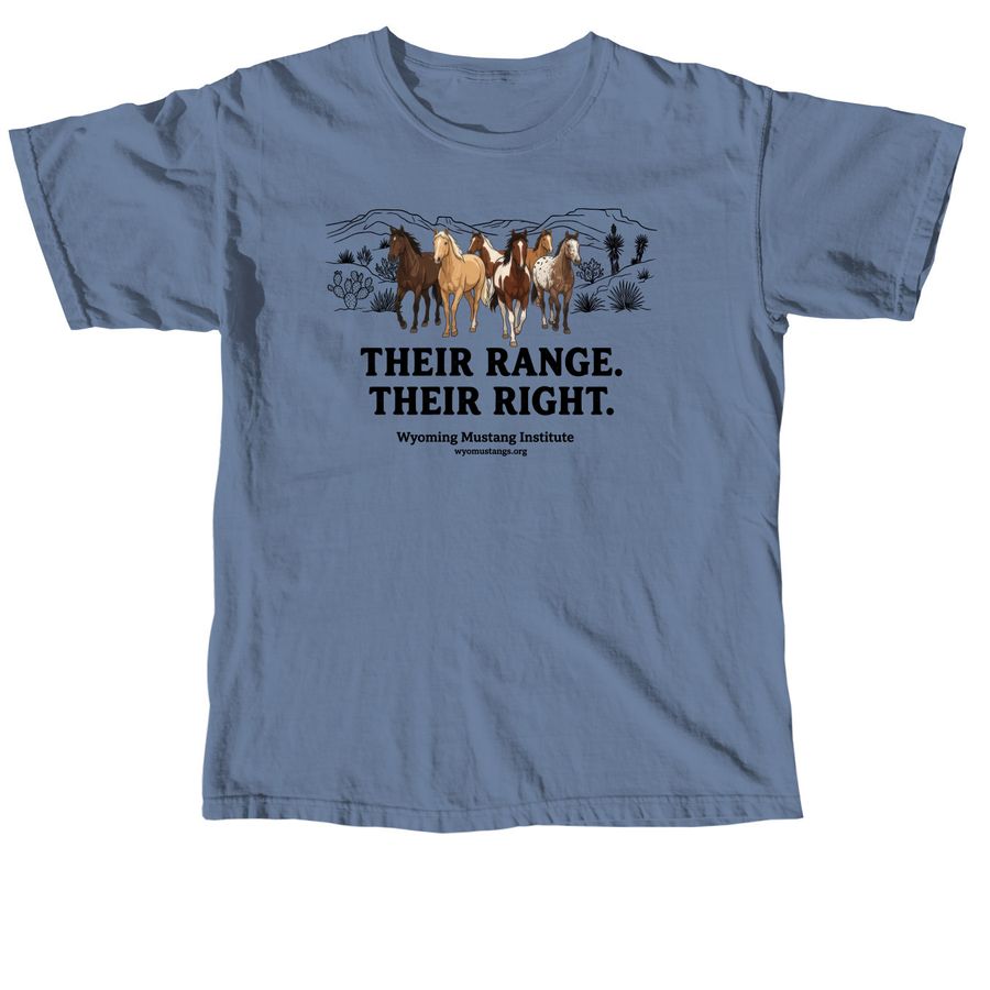 Their Range. Their Right., a Blue Jean Comfort Colors Unisex Tee