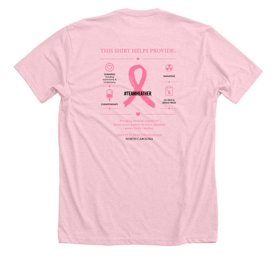 Heather's Journey, a Heather Pink Premium Unisex Tee (back-view)