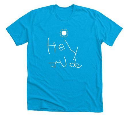 Official 2026 Hey Jude Buddy Walk Tee Shirt!, a Neon Blue Premium Unisex Tee