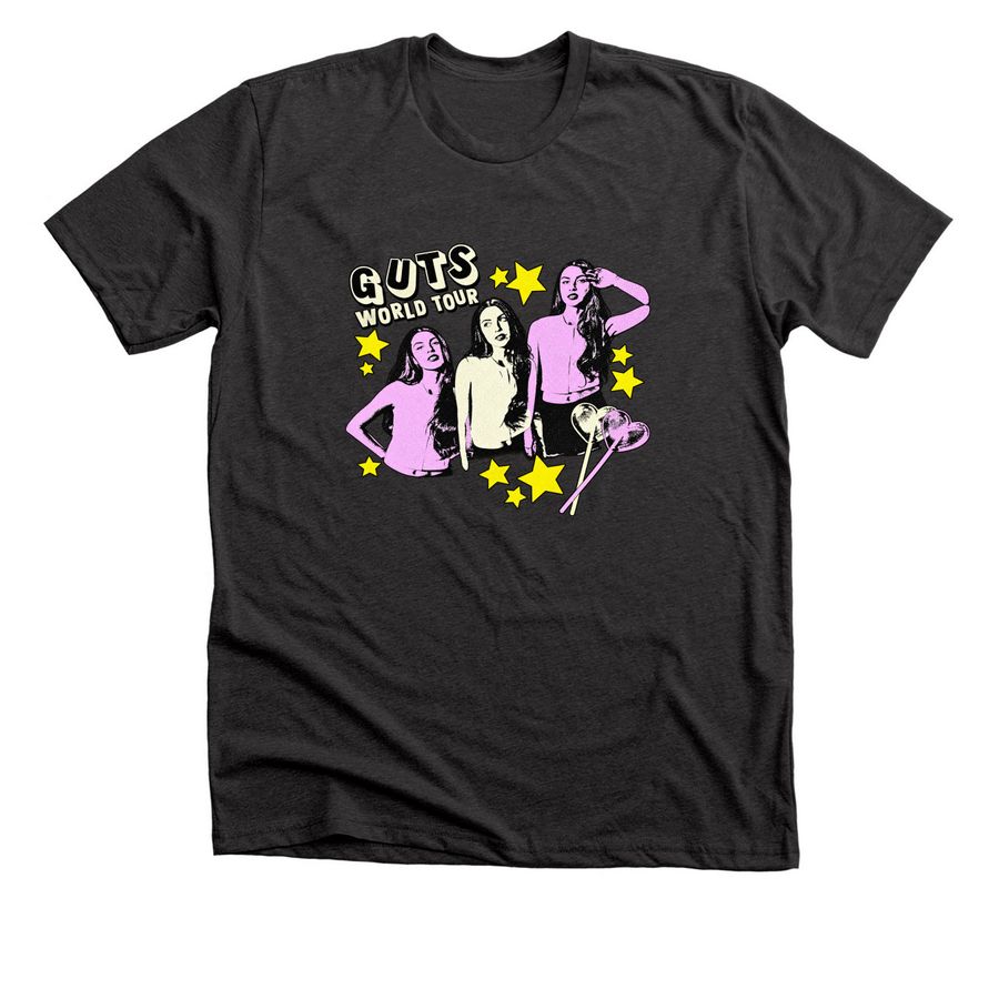 Olivia Rodrigo Concert Merch, a Dark Grey Heather Premium Unisex Tee