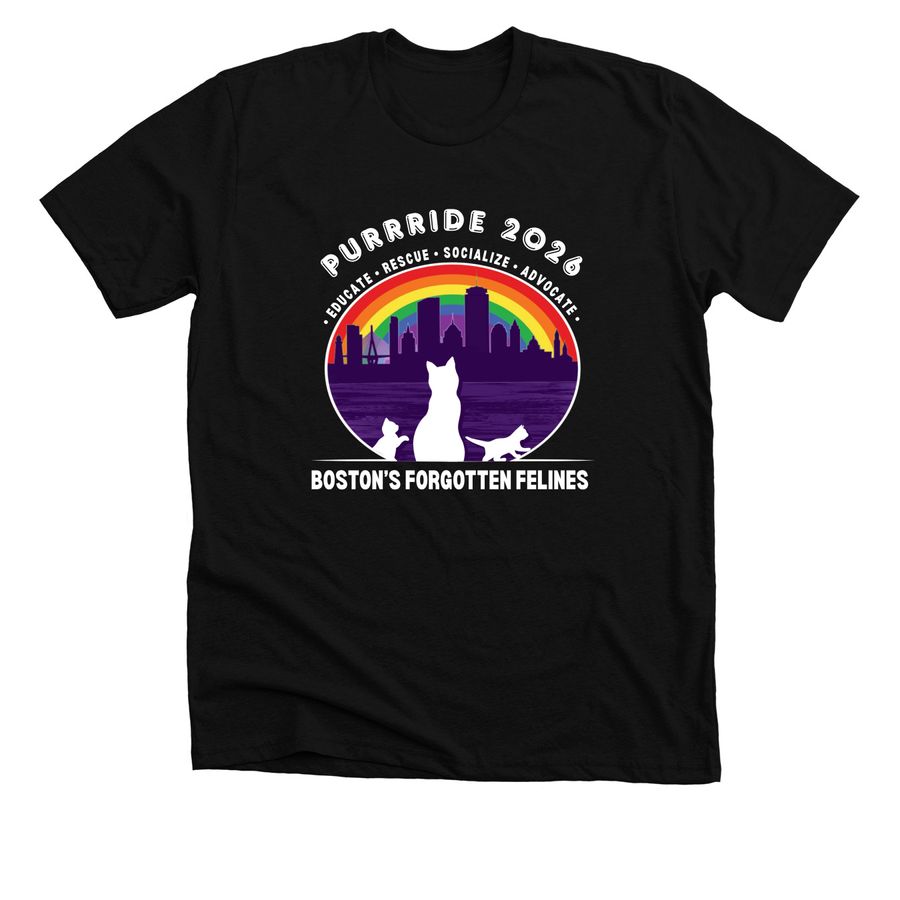 Purrride 2026 (Dark Colors), a Solid Black Blend Premium Unisex Tee