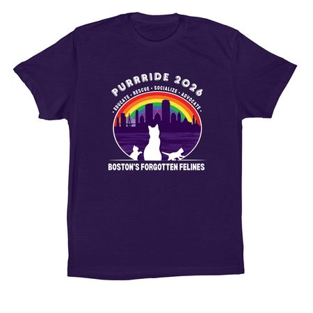 Purrride 2026 (Dark Colors), a Team Purple Premium Cotton Tee