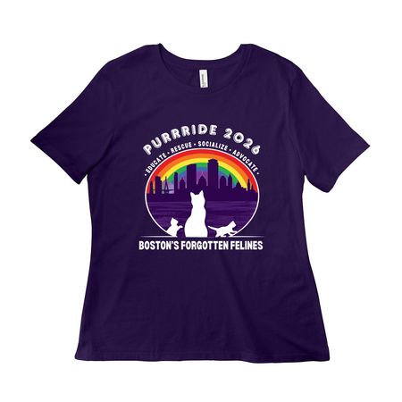 Purrride 2026 (Dark Colors), a Team Purple Women?s Relaxed Cotton Tee