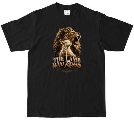 The Lamb Who Roars, a Black Max Heavyweight Tee