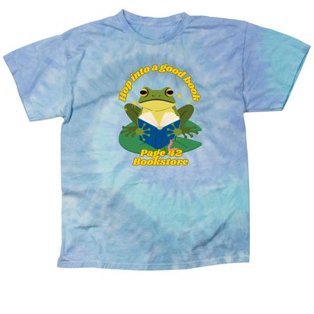 Hop Into a Good Book, a Lagoon Classic Tie Dye Tee