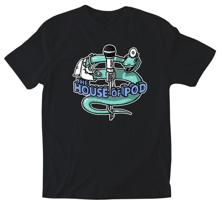 House of Pod Shirts!, a Black Softstyle Cotton Tee