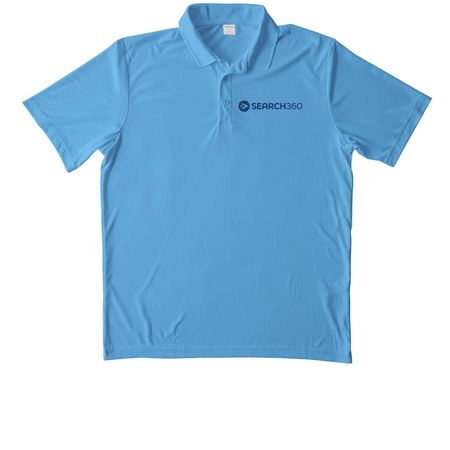 Search360 Classic Polo, a Carolina Blue Unisex Performance Polo