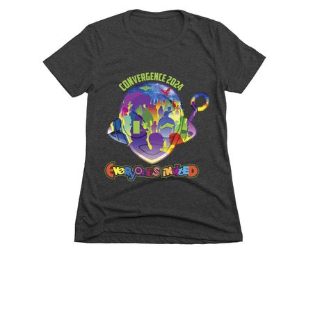 At CON 2024 Shirt, a Charcoal Women's Slim Fit Tee