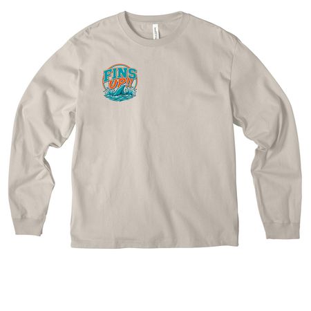 FINS UP!&nbsp;, a Dust Unisex Heavyweight Long Sleeve Tee