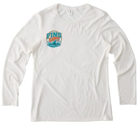 FINS UP!&nbsp;, a Fairly White Allmade Eco Triblend Women?s Long Sleeve Tee