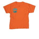 FINS UP!&nbsp;, a Orange Youth Unisex Tee (back-view)