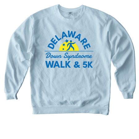 DE Down Syndrome Walk Sweatshirts & Crews, a Chambray Comfort Colors Crewneck Sweatshirt