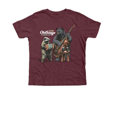 2026 Old Songs Festival&nbsp;T-shirt, a Heather Maroon Premium Youth Tee