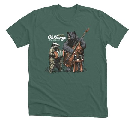 2026 Old Songs Festival&nbsp;T-shirt, a Heather Forest Premium Unisex Tee