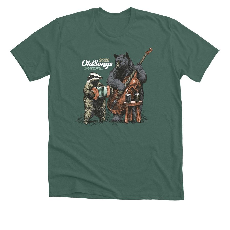 2026 Old Songs Festival&nbsp;T-shirt, a Heather Forest Premium Unisex Tee