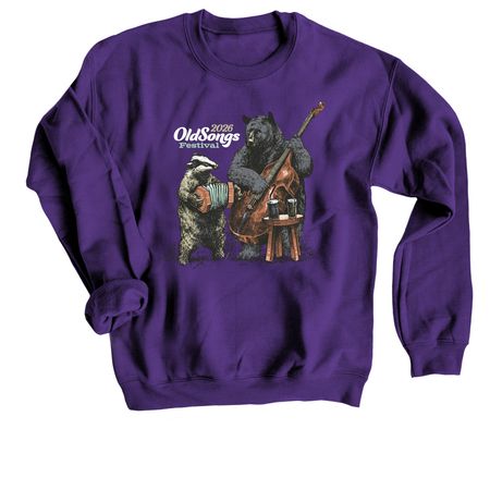 2026 Old Songs Festival&nbsp;T-shirt, a Purple Crewneck Sweatshirt