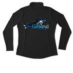 GetRevd Dog Sports, a Black Women's Performance Quarter Zip Pullover (back-view)