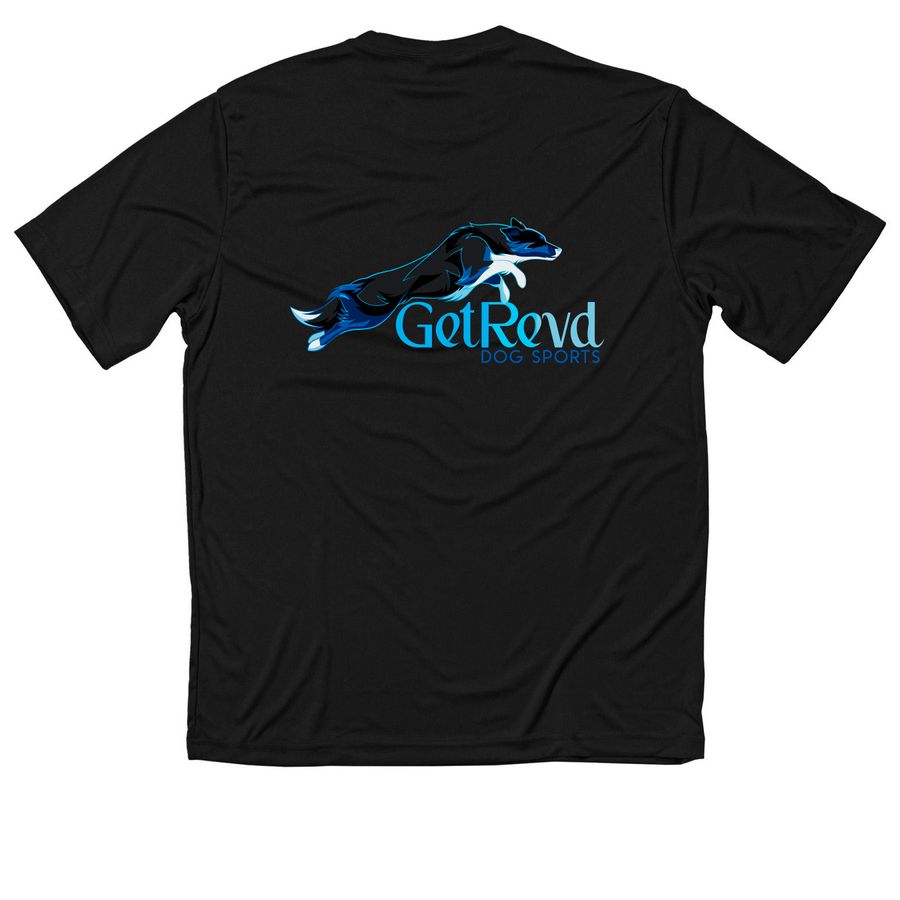 GetRevd Dog Sports, a Black Classic Performance Tee (back-view)