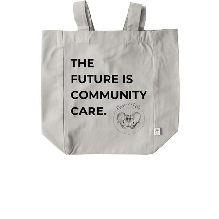 Community Care Tote, a Natural Recycled Cotton Tote Bag