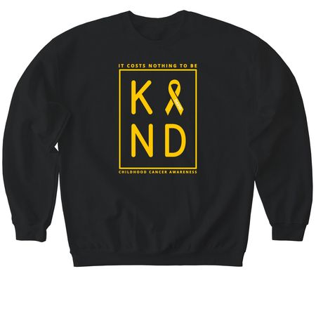 It costs nothing to be kind., a Black Softstyle Crewneck Sweatshirt