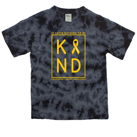 It costs nothing to be kind., a Black Youth Crystal Tie Dye Tee