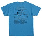 2026 World Fragile X Day Black Logo_&nbsp;, a Sapphire Classic Unisex Tee (back-view)