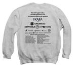 2026 World Fragile X Day Black Logo_&nbsp;, a Sport Grey Crewneck Sweatshirt (back-view)