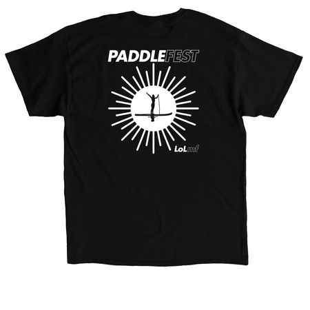 Light of Lizzie Paddlefest, a Black Classic Unisex Tee (back-view)