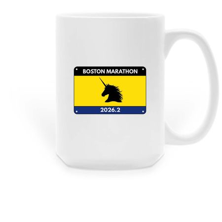 Boston Marathon 2026 mugs, a White Large Coffee Mug