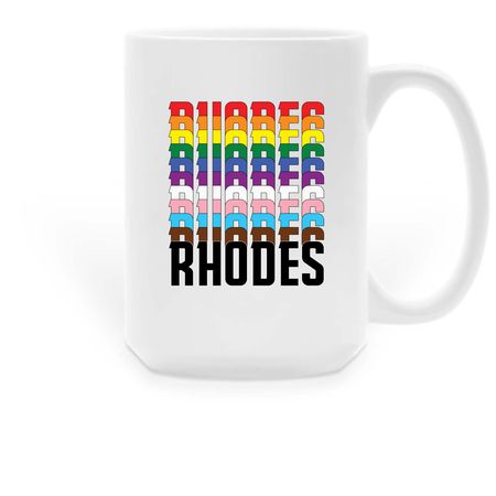 Rhodes pride mugs, a White Large Coffee Mug