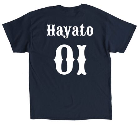 Hykuzia: Hayato (Dark ver.), a Navy Classic Unisex Tee (back-view)