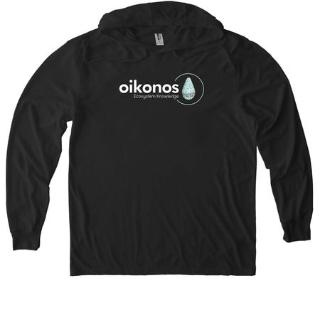 M?lama Hawai?i's Seabirds with Large Logo, a Space Black Allmade Eco Triblend Hoodie Tee