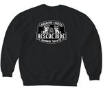 Harrison County Iowa Humane Society, a Black Softstyle Crewneck Sweatshirt (back-view)