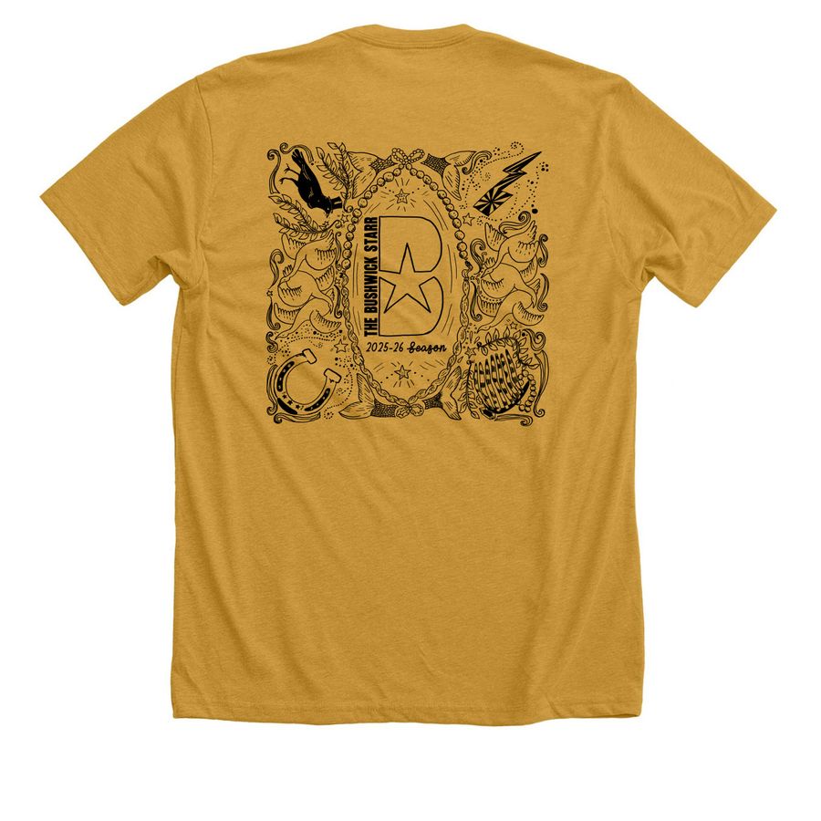 2025-26 Season Design, a Heather Mustard Premium Unisex Tee