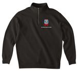 THPF 2026 Design, a Black Midweight Quarter Zip Pullover (back-view)