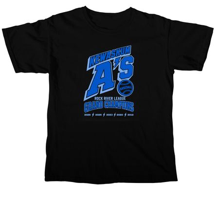 2026 Kewaskum A's Grand Champions Line, a Black Comfort Colors Unisex Tee