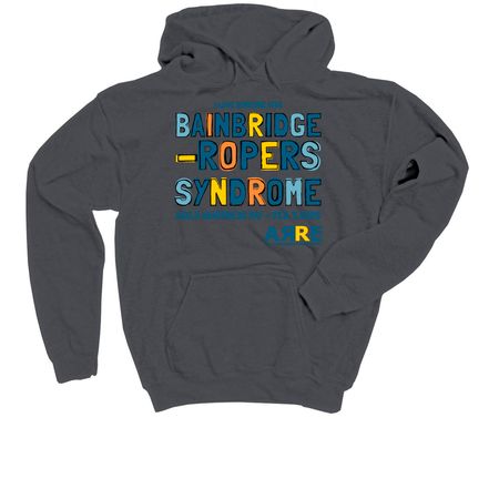 2026 Bainbridge-Ropers Syndrome Awareness Day, a Charcoal Youth Pullover Hoodie