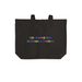 Introverted But Willing To Discuss Animals, a Deep Black Cotton Canvas Tote Bag (back-view)