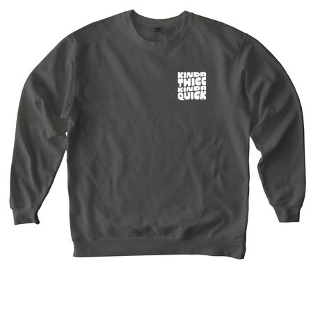 Thicc & Quick (simple), a Pepper Comfort Colors Crewneck Sweatshirt