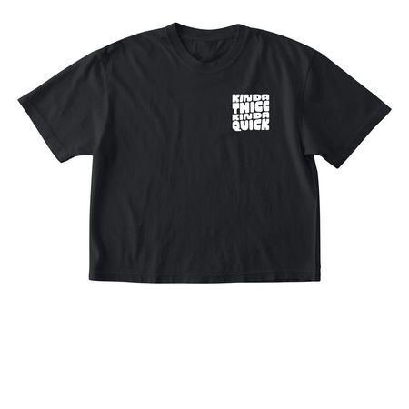 Thicc & Quick (simple), a Black Comfort Colors Boxy Tee